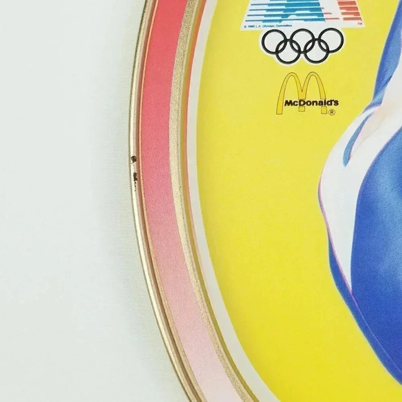 McDonald's 1984 L.A. Olympics Games of the XXIII Olympiad Gymnastic VTG Tin Tray - Picture 7 of 7